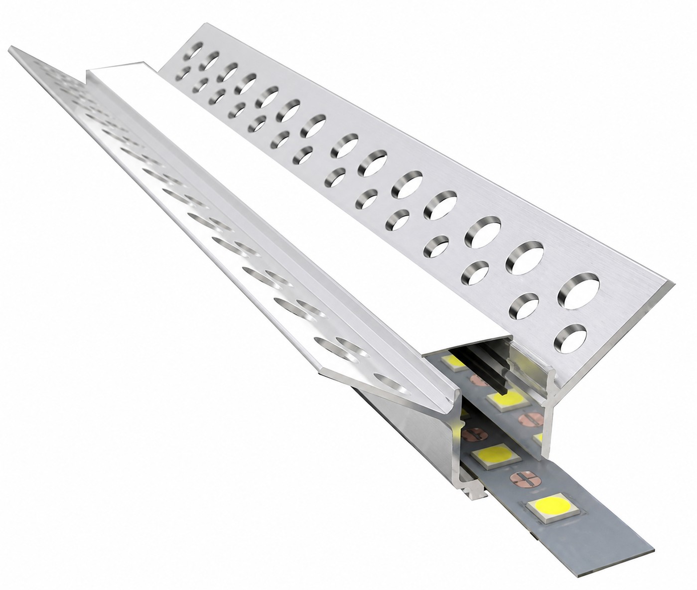 15x12 Trimless İç Köşe LED Profili 15x12 mm — FUGA-1512-İ fuga led profili