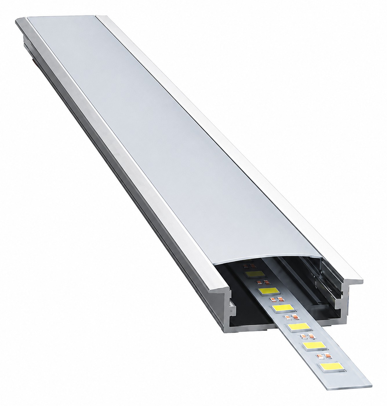 10x24 LED Bordür Profili 10x24 mm — LB-1024 alüminyum led kanalı