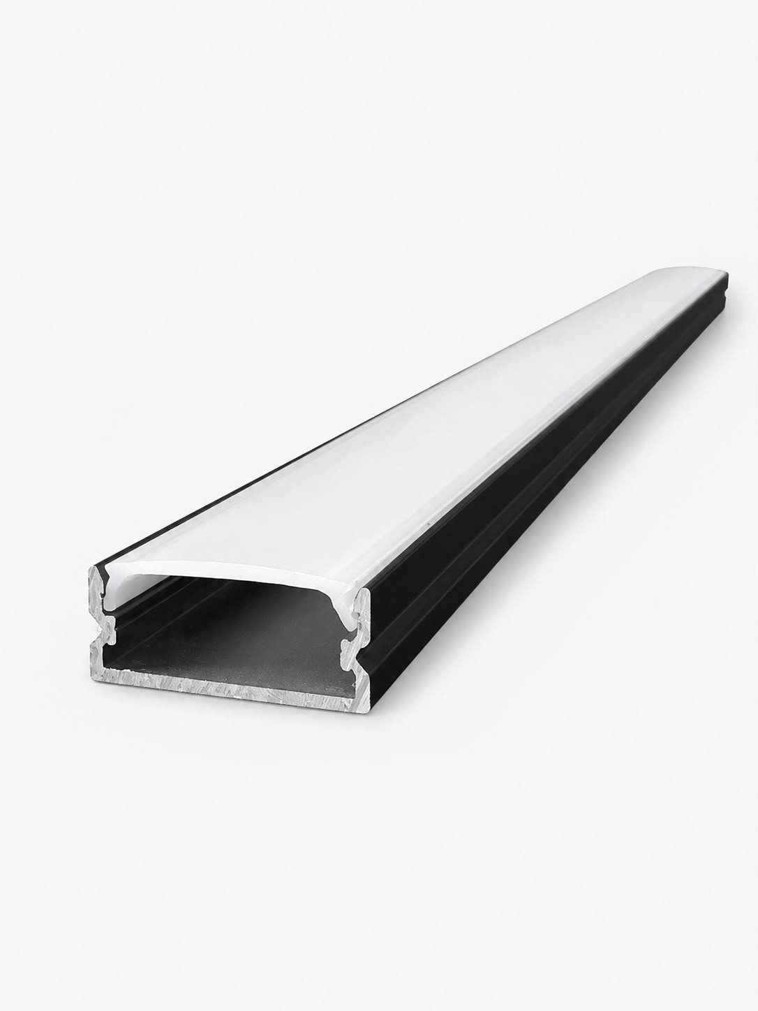 10x22 Siyah Slim LED Kanalı 10x22 mm — SLK-1022-S mobilya led profili ve slim led kanalı