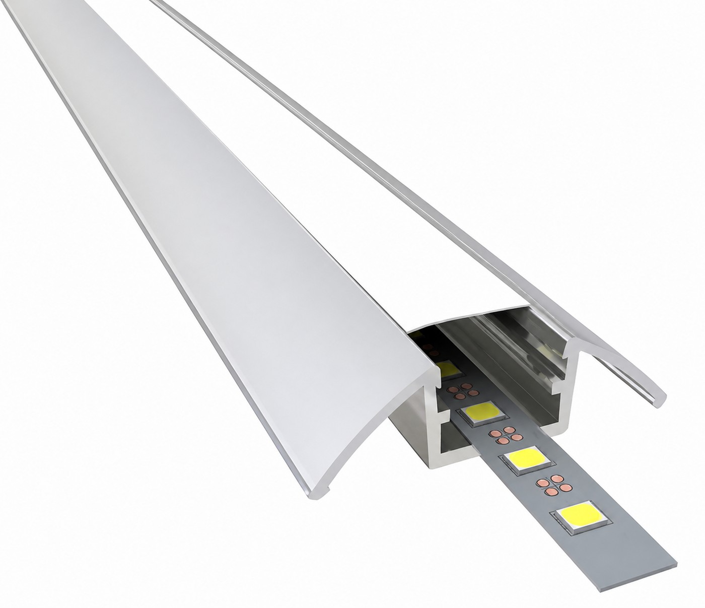 15x9 Sıva Üstü LED Profili 15x9 mm — SÜL-159 süpürgelik led profili ve fayans arası led profili